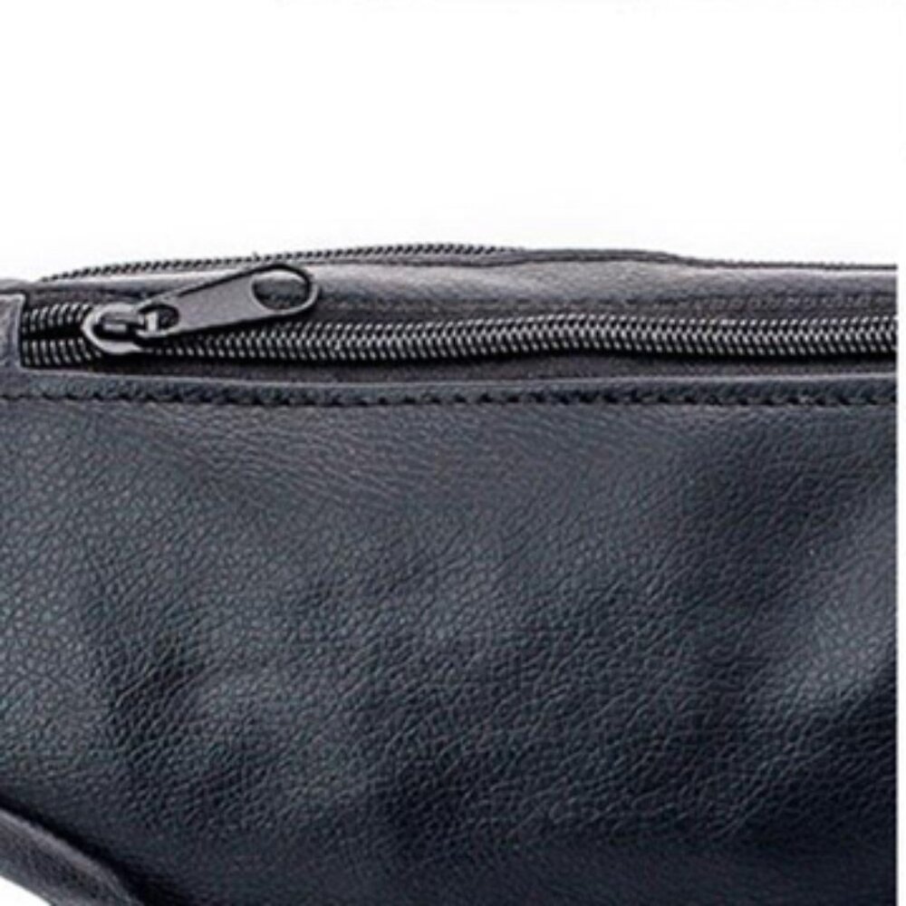 NWTRoma Leather Unisex Waist Fanny Pack- 3077BK - Picture 4 of 6